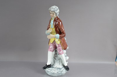 Lot 392 - A large mid-20th century 'Young Mozart' pottery figural lamp base