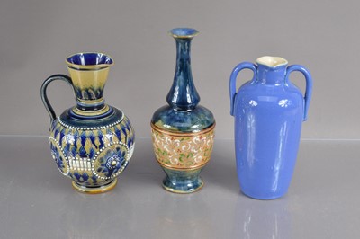 Lot 408 - Three Doulton Lambeth / Royal Doulton art pottery items