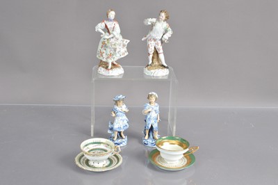 Lot 455 - Four early 20th Century German Volkstedt porcelain figures