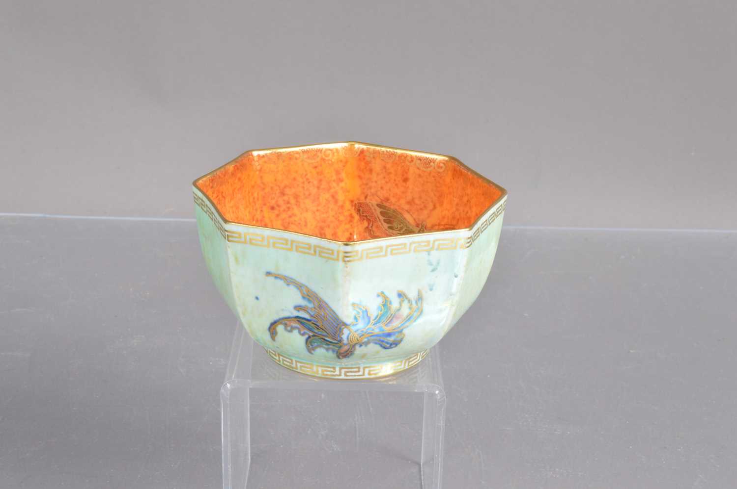 Lot 463 - A Wedgwood 'Fairyland' lustre Daisy Makeig-Jones design butterfy and scarab bowl circa 1920