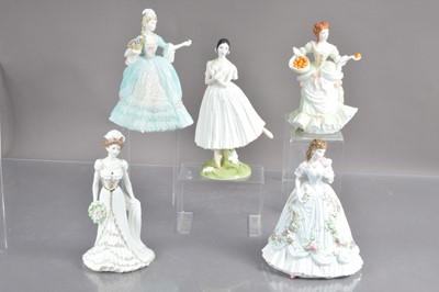 Lot 465 - Five Coalport limited edition porcelain figurines