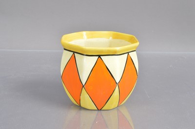 Lot 475 - A Clarice Cliff Art Deco 'Bizarre' pattern abstract 'Chester' fern pot circa 1929