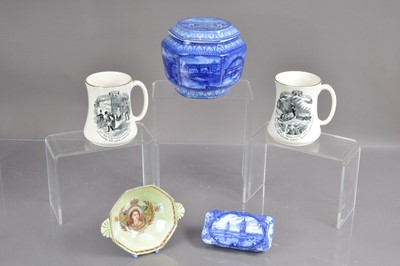 Lot 489 - Various Maling pottery pieces including for 'North-East Coast Industries Exhibition' 1929