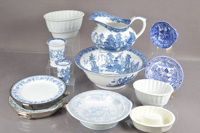 Lot 490 - A good group of late Victorian and early 20th Century blue and white pottery by Maling of Newcastle