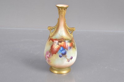 Lot 494 - A Royal Worcester blush ivory bud vase