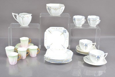 Lot 502 - A Wilman "Foley China" coffee set and a Shelley Art Deco style teaset