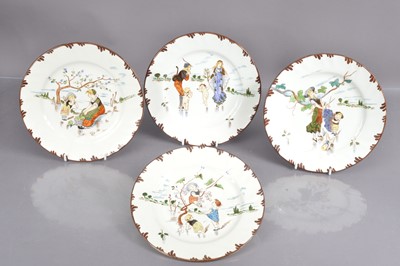 Lot 504 - Four French ironstone pottery 'Criel et Montereau' 'Parisien Service' pattern plates