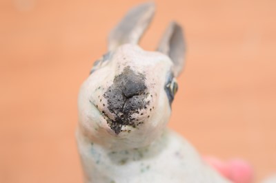 Lot 510 - Two raku pottery animal sculptures of a goose and a duck