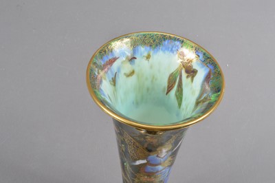 Lot 549 - A Wedgwood 'Fairyland' lustre Daisy Makeig-Jones 'Butterfly Woman' pattern vase