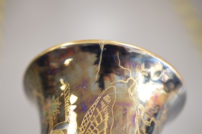 Lot 549 - A Wedgwood 'Fairyland' lustre Daisy Makeig-Jones 'Butterfly Woman' pattern vase