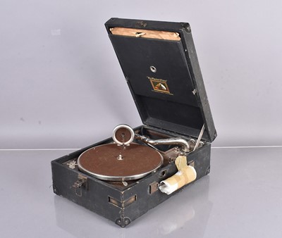 Lot 3 - An HMV Model 101M Portable gramophone