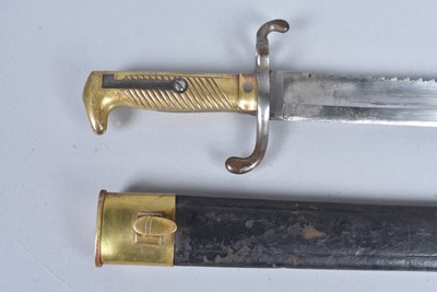 Lot 897 - A German Poinierfaschinenmesser PFM M71 Sawback bayonet