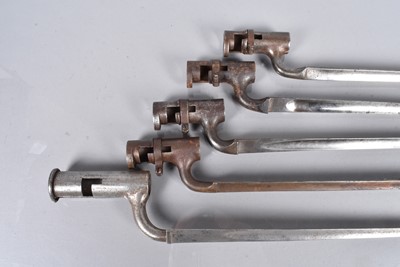 Lot 912 - Four British 1876 Pattern Socket Bayonets
