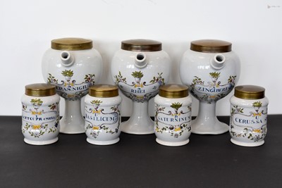 Lot 126 - Three late 20th Century Apothecary Oil Jars