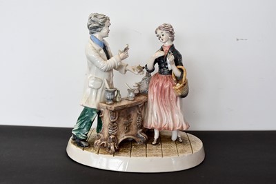Lot 137 - A ceramic Pharmaceutical figural group