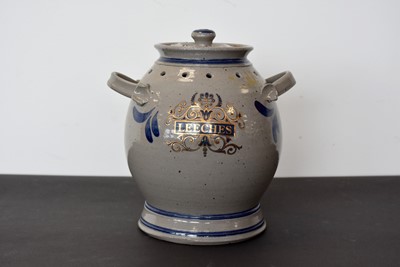 Lot 139 - A stoneware 'Leeches' jar