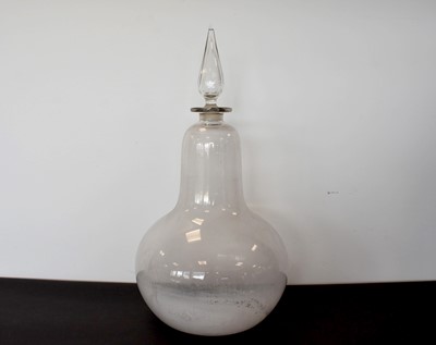 Lot 143 - A  large glass bottle and stopper