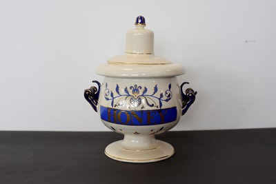 Lot 144 - A Royal Pharmaceutical Society ceramic Pharmacists Apothecary Jar and Cover