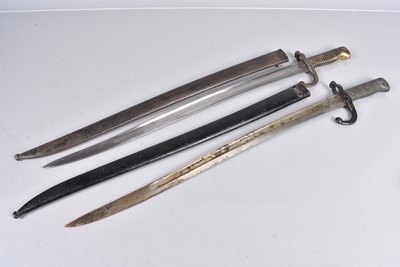 Lot 927 - Two Chassepot bayonets and scabbards