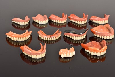 Lot 196 - An assortment of Vulcanite Dentures