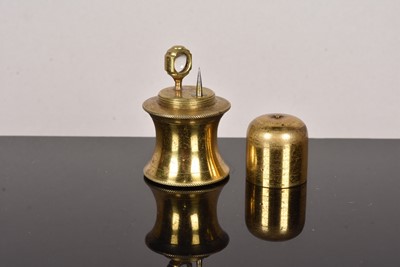 Lot 209 - A 19th Century Brass Acorn Fleaglass