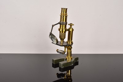 Lot 236 - A late 19th Century Compound Monocular Microscope