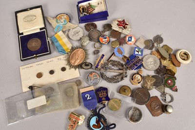 Lot 285 - A collection of various badges and other items