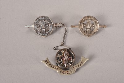 Lot 291 - Two silver hallmarked Scouting pins/badges