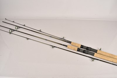 Lot 337 - Two modern day fiberglass fishing rods