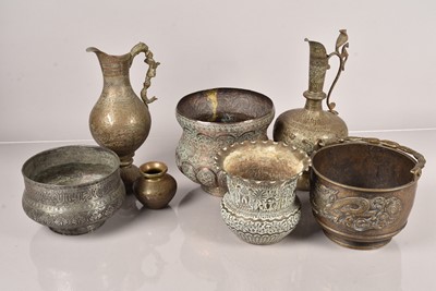 Lot 346 - A group of Middle Eastern metalware