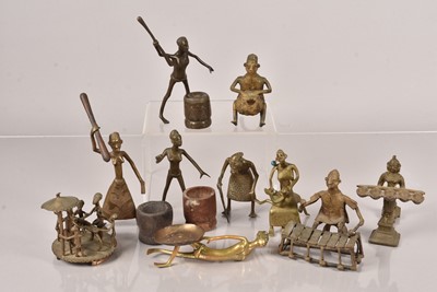 Lot 349 - A small group of Fon style metal figures