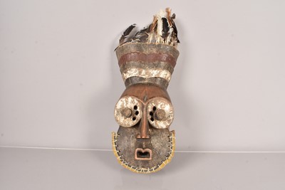 Lot 366 - A Grebo Kru carved wooden mask