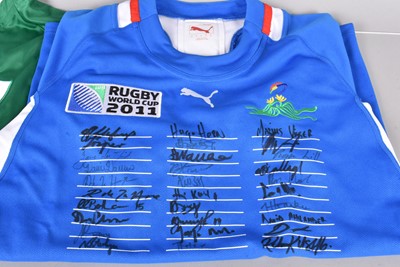 Lot 88 - A group of five 2011 World Cup signed shirts