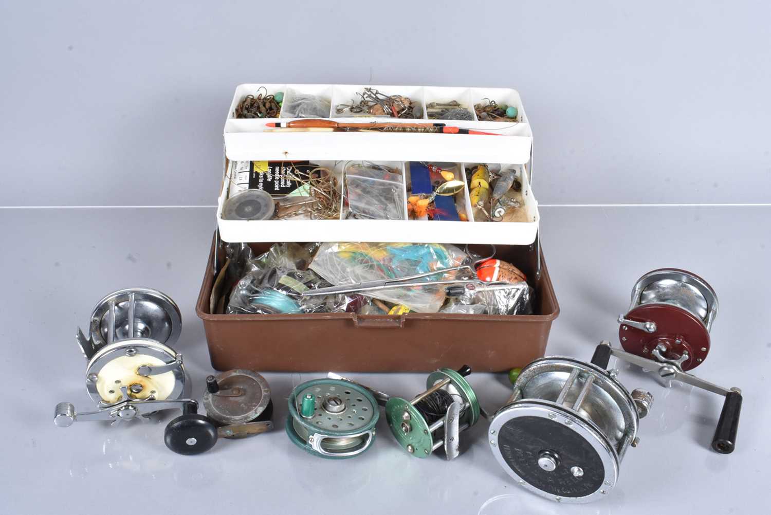 Lot 91 - An assortment of Fishing reels and equipment