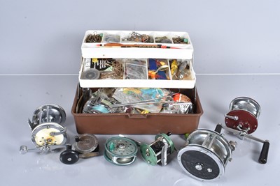 Lot 91 - An assortment of Fishing reels and equipment