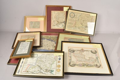 Lot 394 - An assortment of various etched maps