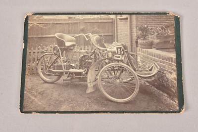 Lot 430 - Late Victorian/Edwardian Carte De Visite Early Three Wheeled Motorcycle