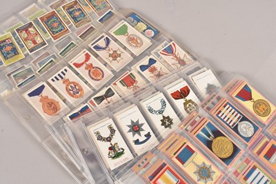 Lot 446 - Military Medals and Regimental Standards Themed Cigarette Card Sets (9)