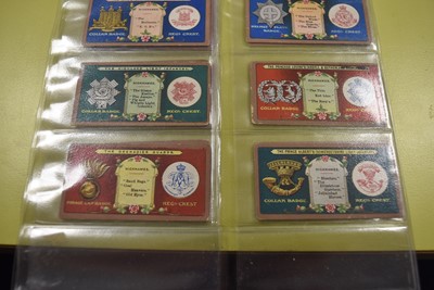 Lot 446 - Military Medals and Regimental Standards Themed Cigarette Card Sets (9)