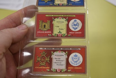 Lot 446 - Military Medals and Regimental Standards Themed Cigarette Card Sets (9)
