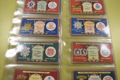 Lot 446 - Military Medals and Regimental Standards Themed Cigarette Card Sets (9)
