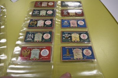 Lot 446 - Military Medals and Regimental Standards Themed Cigarette Card Sets (9)
