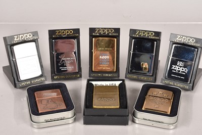 Lot 457 - A collection of Zippo Lighters