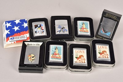 Lot 465 - A collection of various Zippo Lighters