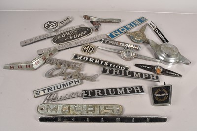 Lot 535 - An assortment of British Car badges