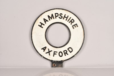 Lot 556 - A Vintage Double Sided Finger Post Sign for 'Hampshire - Axford'