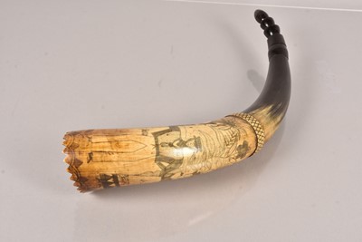 Lot 600 - A worked Domestic Cattle Horn