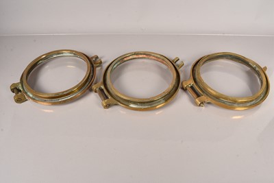 Lot 603 - Three Brass Portholes