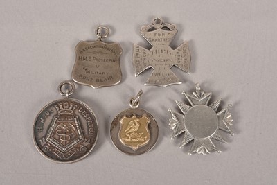 Lot 609 - A collection of silver military medallions
