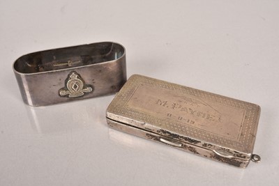 Lot 610 - A silver Women's Royal Air Force (WRAF) compact/cigarette holder